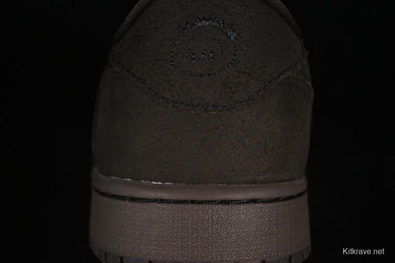 Nike Travis Scott x Air Jordan 1 Low OG AJ1 Reverse Swoosh Sneakers - DM7866-202