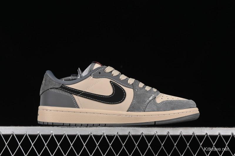 Nike Travis Scott x Fragment Design x Air Jordan 1 Low OG SP AJ1 Retro Sneakers - CH6336-013