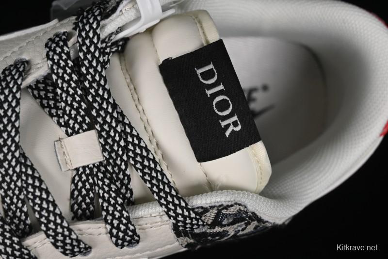 Nike SB Dunk Low Dior Collaboration - Black Grey Pattern Anniversary High-End Custom Low-Top Casual Sneakers - XY1688-010