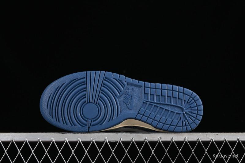 Nike SB Dunk Low CLOT Collaboration - Gray Blue Knit Anniversary Custom Low-Top Casual Skate Shoes - JH8310-950
