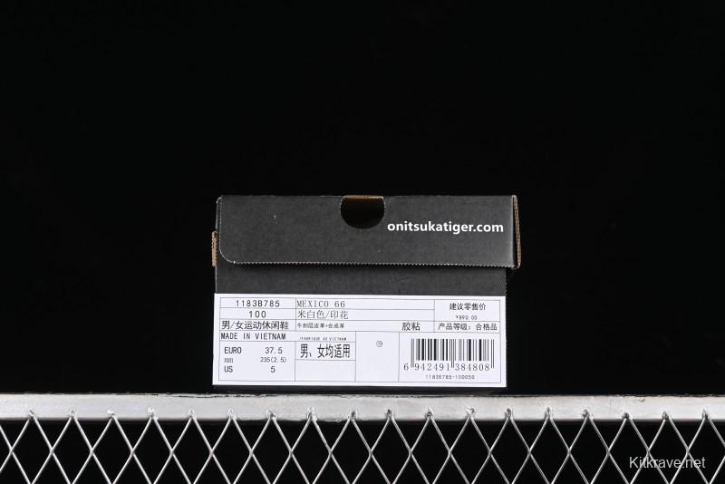 Onitsuka Tiger Mexico 66 Low-Top Leisure Running Shoes with Full-Grain Leather Upper - 1183B785-100