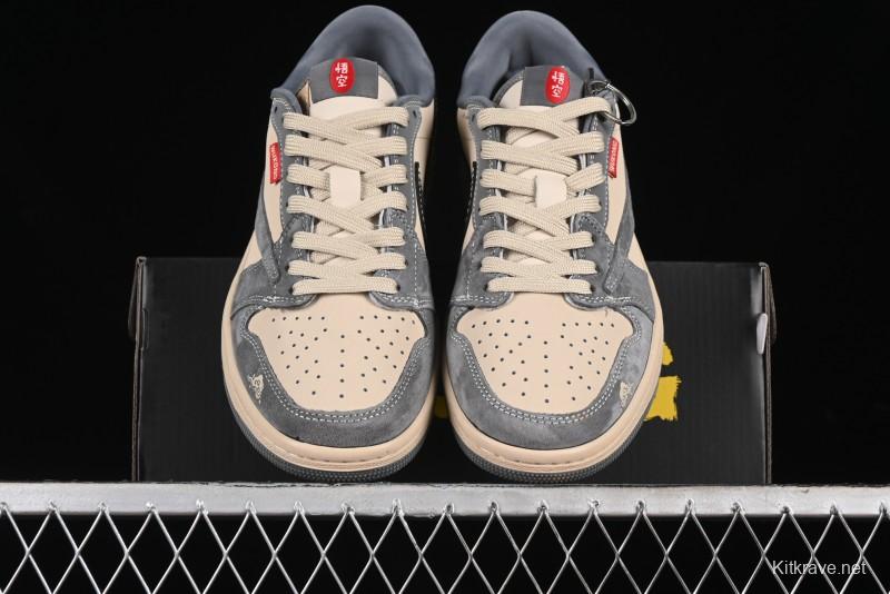 Nike Travis Scott x Fragment Design x Air Jordan 1 Low OG SP AJ1 Retro Sneakers - CH6336-013