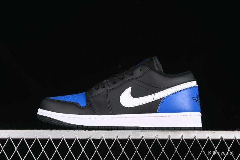 Nike Air Jordan 1 Low Retro Basketball Shoes in Black/Blue - 553558-042