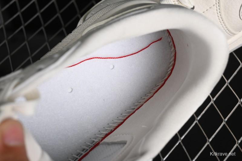 Nike Travis Scott x Fragment Design x Air Jordan 1 Low OG SP AJ1 Supreme Collaboration - Classic Off-White Low-Top Lifestyle Sneakers - XY2688-104