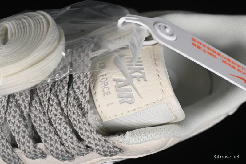 Nike Air Force 1 '07 Low QR Code Light Grey Starry Casual Sneakers - CU1836-963