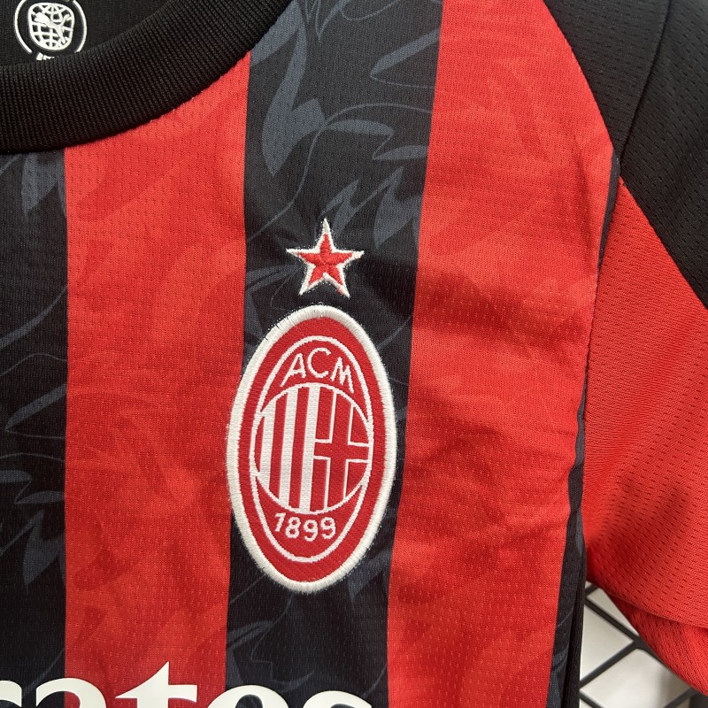 25/26 Kids AC Milan Home Size 16-28 Jersey