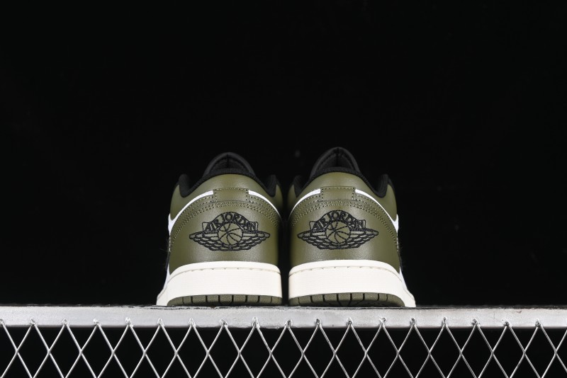 Nike Air Jordan 1 Low "Medium Olive" Casual Sneakers - 553558-092