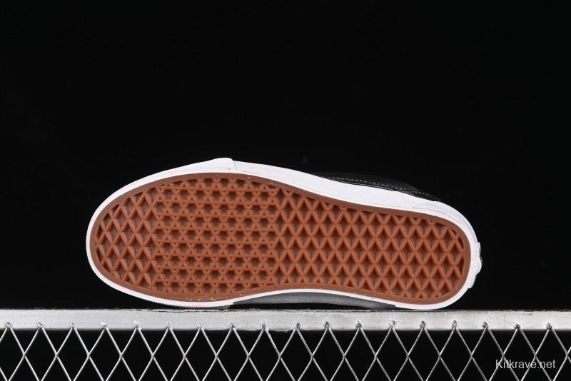 Vans Knu Skool Low-Top Retro Casual Vulcanized Slip-On Sneakers in Black White Yellow - VN000D6C6RJ