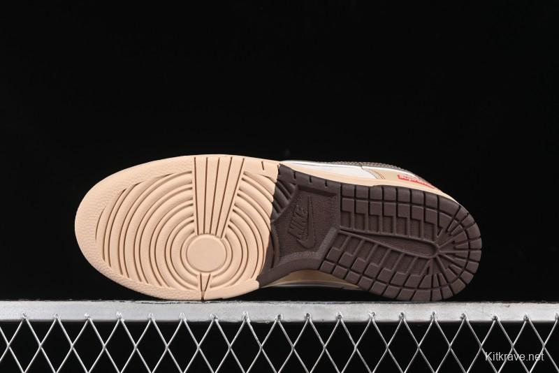 Nike SB Dunk Low SUP Collaboration - Distressed Black Swoosh Anniversary Custom Low-Top Skate Shoes - MM1089-021