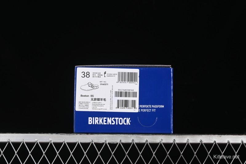 Birkenstock Half Open Toe Sandals with Smokeless Coal Wool Upper - G.D4