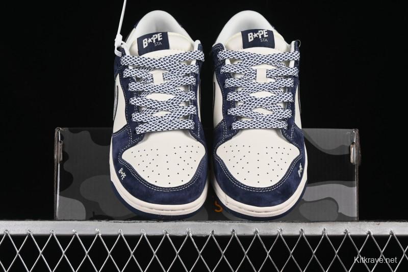 Nike SB Dunk Low Bape Collaboration Anniversary Edition Customized Low-Top Casual Sneakers - XY1688-008