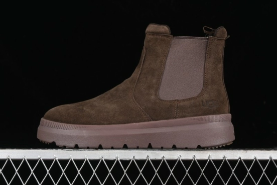 UGG Burleigh Chelsea Winter Boots for Men with Lightweight Anti-Slip Sole and Genuine Wool Leather - 1152050