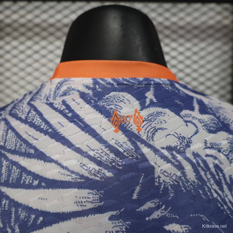 Player Version 25/26 Liverpool Blue with Orange Flaming Bird Special Jersey