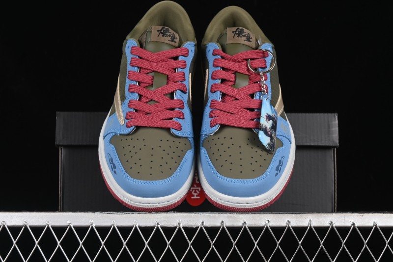 Nike Travis Scott x Fragment Design x Air Jordan 1 Low OG SP AJ1 Low Top Casual Sneakers - CH6336-015
