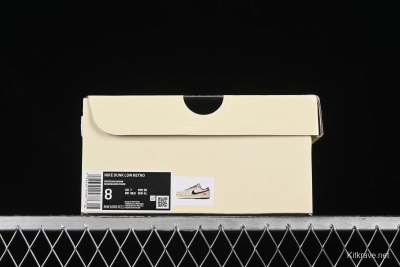 Nike SB Dunk Low SUP Collaboration - Distressed Black Swoosh Anniversary Custom Low-Top Skate Shoes - MM1089-021