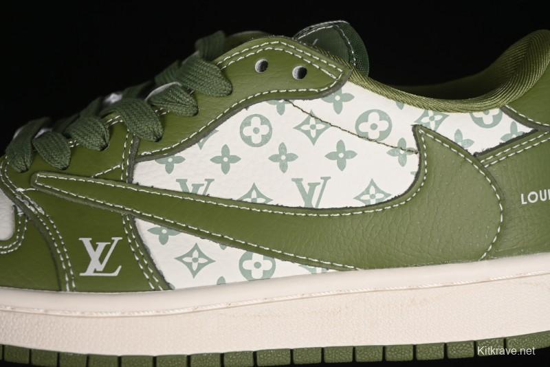 Nike Travis Scott x Fragment Design x Air Jordan 1 Low OG SP AJ1 LV Collaboration - LX1988-105