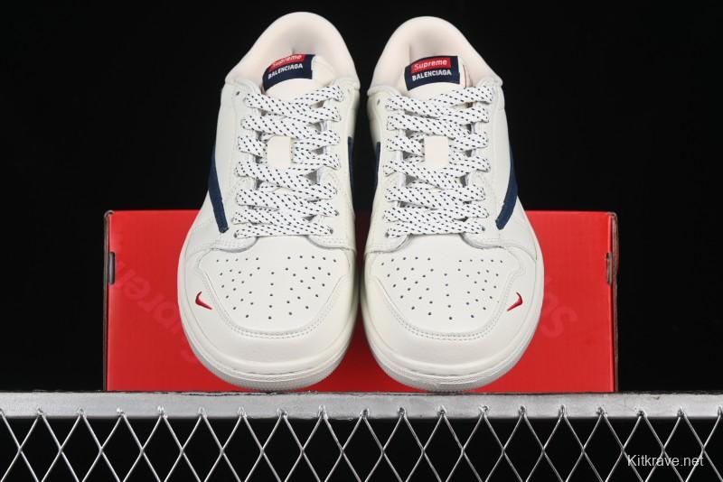 Nike Travis Scott x Fragment Design x Air Jordan 1 Low OG SP AJ1 Supreme Collaboration - JH6088-608