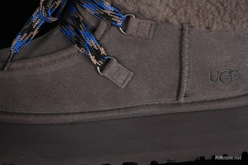 UGG Classic Mini II Fur Lace-Up Platform Mini Boots with Treadlite Outsole - 1143954