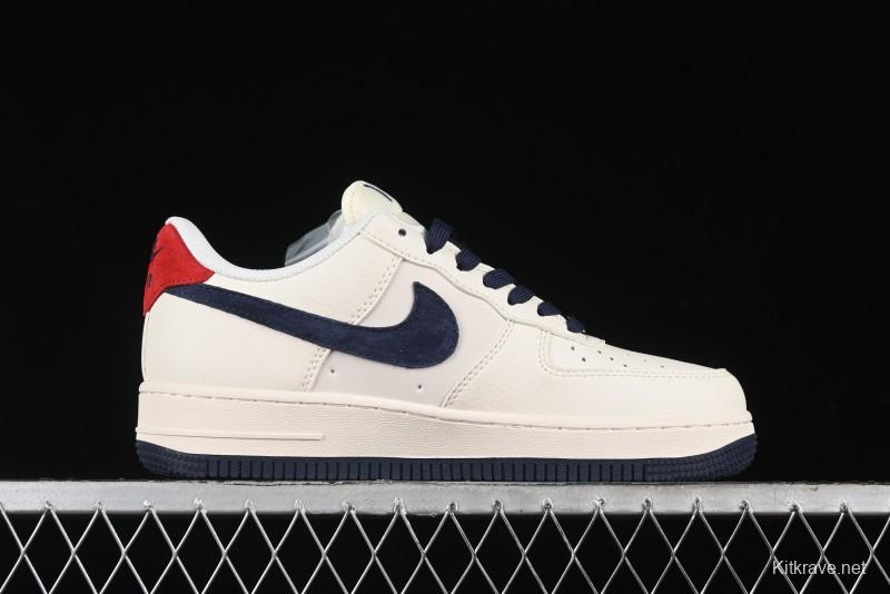 Nike Air Force 1 '07 Low The North Face Collaboration - White Blue Red Casual Sneakers - XZ6188-016