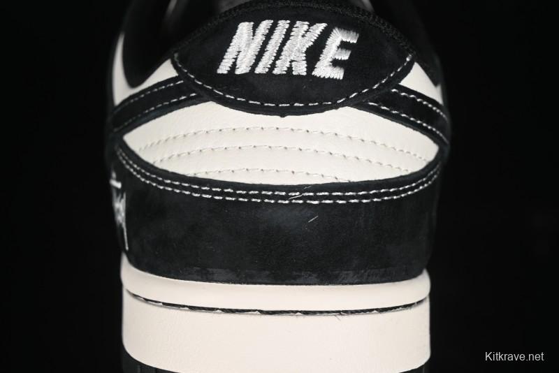 Nike SB Dunk Low Stussy Collaboration - Black Wukong Anniversary High-End Custom Low-Top Casual Sneakers - XX2025-555