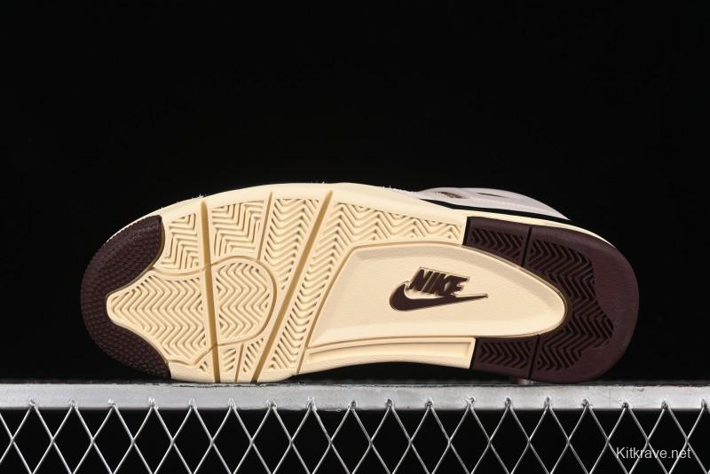 Nike A Ma Maniere x Air Jordan 4 Retro "Fossil Stone" Sneakers - FZ4810-200