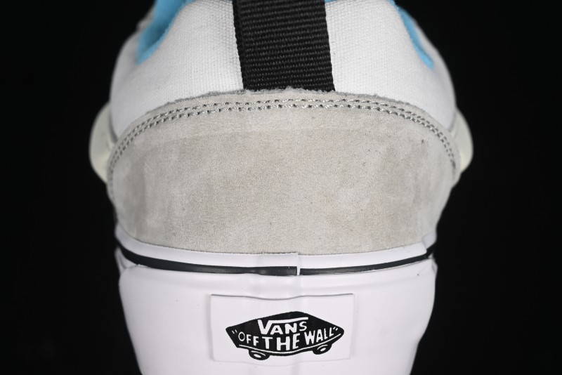 Vans Knu Skool Low-Top Retro Casual Vulcanized Slip-On Shoes in Grey Blue - VN000D6CCCZ