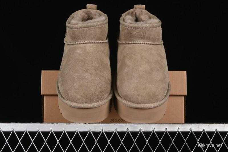 UGG Classic Ultra Mini Platform 3CM Short Boots with Genuine Shearling - 1135092