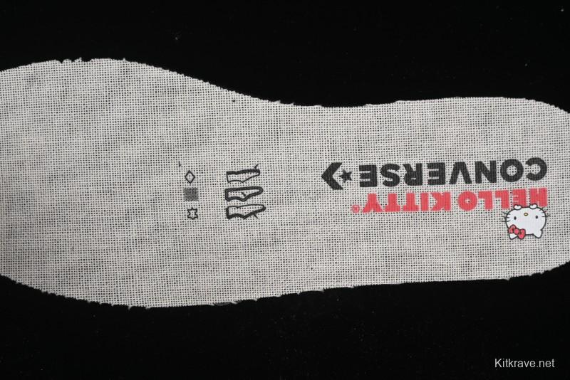 Converse One Star Hello Kitty Collaboration Low-Top Casual Sneakers with Embroidered Bow - 362940C