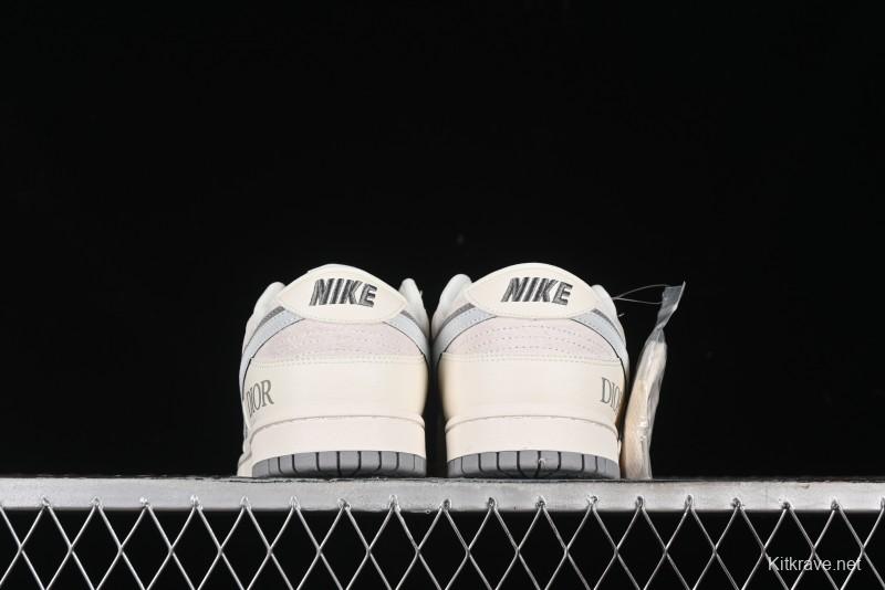 Nike SB Dunk Low Dior Collection - Beige Grey Blue Hook Anniversary High-End Custom Low-Top Casual Sneakers - XD6188-042