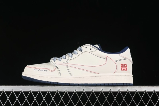 Nike Travis Scott x Fragment Design x Air Jordan 1 Low OG SP AJ1 Low-top Casual Sneakers - XY2688-115