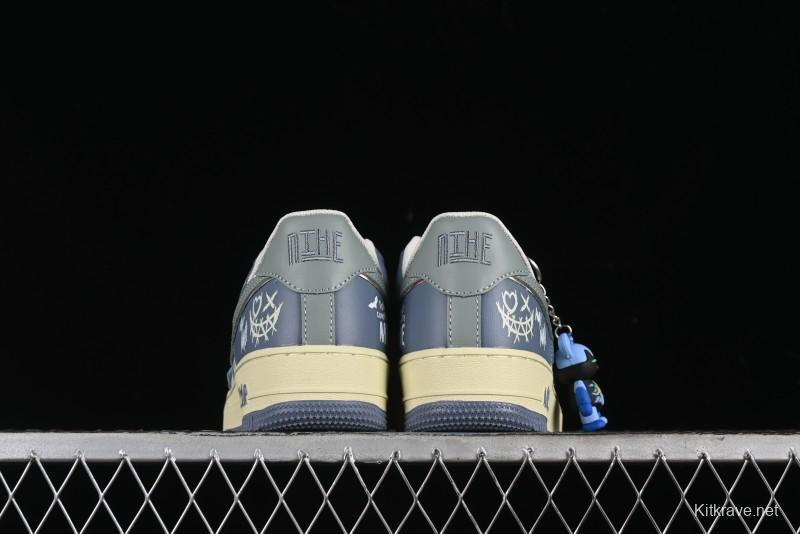 Nike Air Force 1 Low "Ghost Fire Clown" Halloween Themed Casual Sneakers - XL2321-333