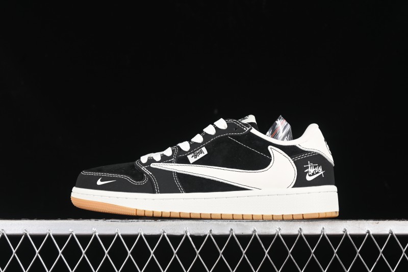 Nike Travis Scott x Fragment Design x Air Jordan 1 Low OG SP AJ1 Retro Sneakers - JH6089-004