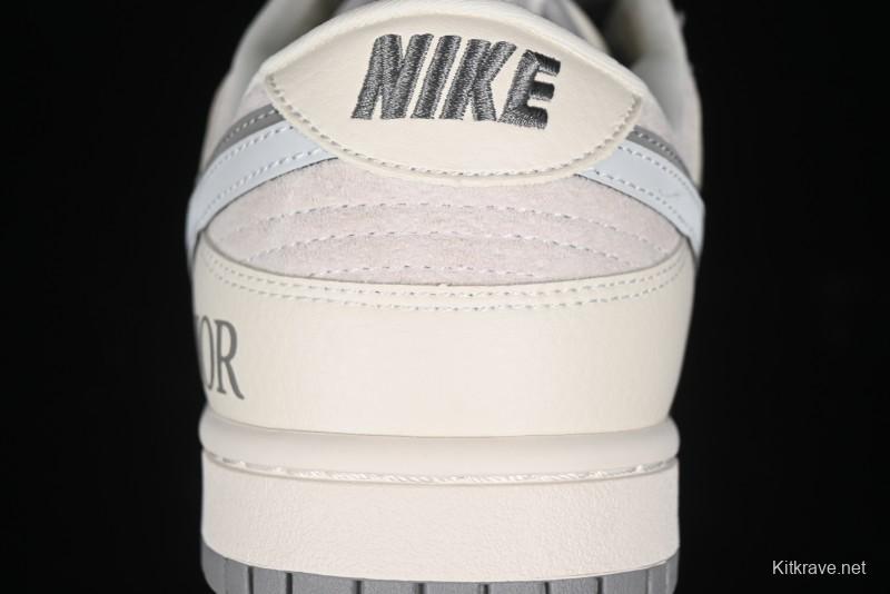 Nike SB Dunk Low Dior Collection - Beige Grey Blue Hook Anniversary High-End Custom Low-Top Casual Sneakers - XD6188-042