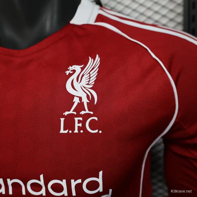 Player Version 25/26 LIverpool Home Long Sleeve Jersey