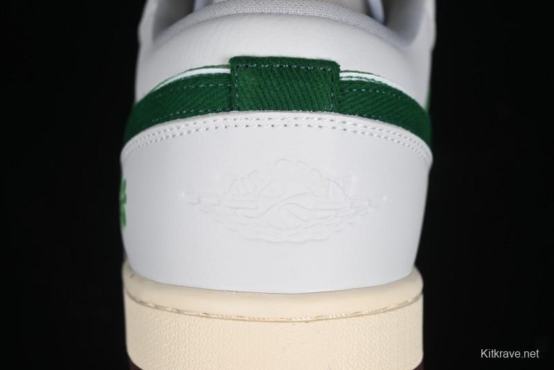 Nike Air Jordan 1 Low AJ1 White Green Double Hook Low-Top Retro Basketball Shoes - FZ5046-041