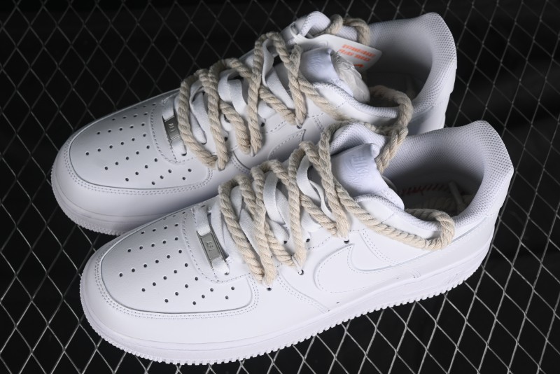 Nike Air Force 1 '07 Low White Deconstructed Casual Sneakers - CW2288-046