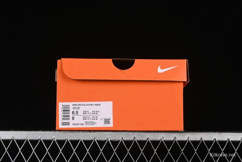 Nike Revolution 7 Wide Running Shoes with Breathable Mesh Upper and Durable Rubber Outsole - FB2207-002