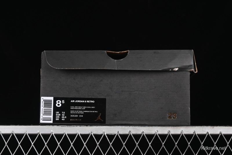 Nike Air Jordan 8 Retro "Cool Grey" Basketball Shoes - 305381-014