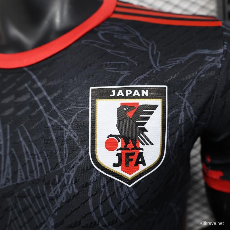 Player Version 2025 Japan National Team Black with Anime Character Design Jersey