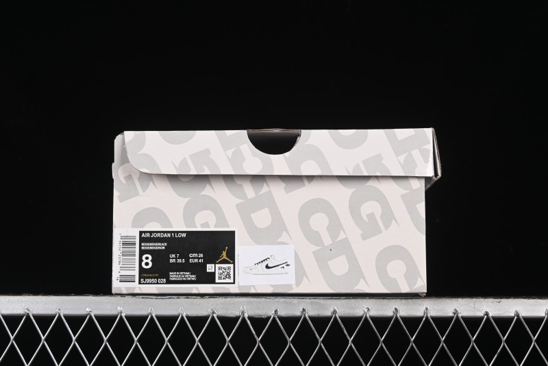 Nike Air Jordan 1 Low AJ1 The North Face Collaboration - Beige Coffee Retro Basketball Shoes - SJ9950-028