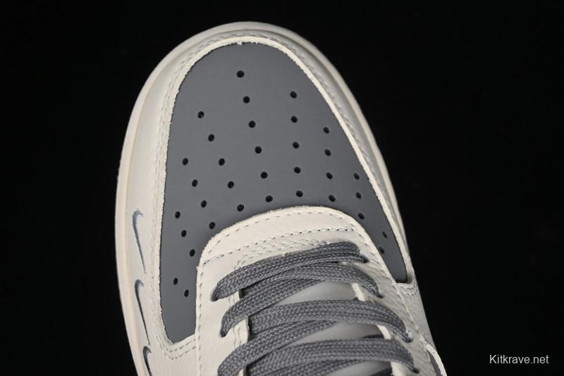 Nike Air Force 1 '07 Low The North Face Bear Collaboration - Beige Grey Swoosh Low-Top Casual Sneakers - KK1988-011