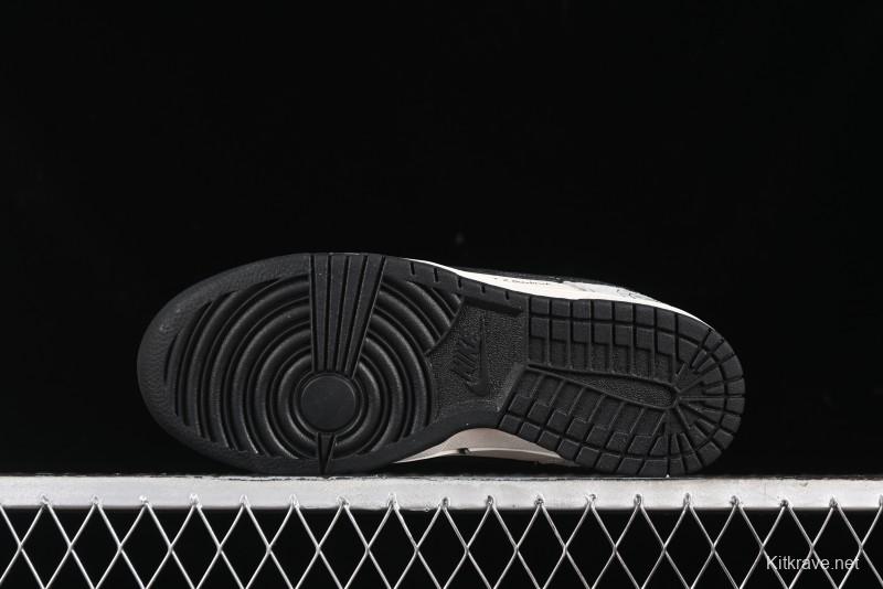 Nike SB Dunk Low KAWS Series - Grey White Black Swoosh Anniversary High-End Custom Low-Top Casual Skate Shoes - MM1089-015