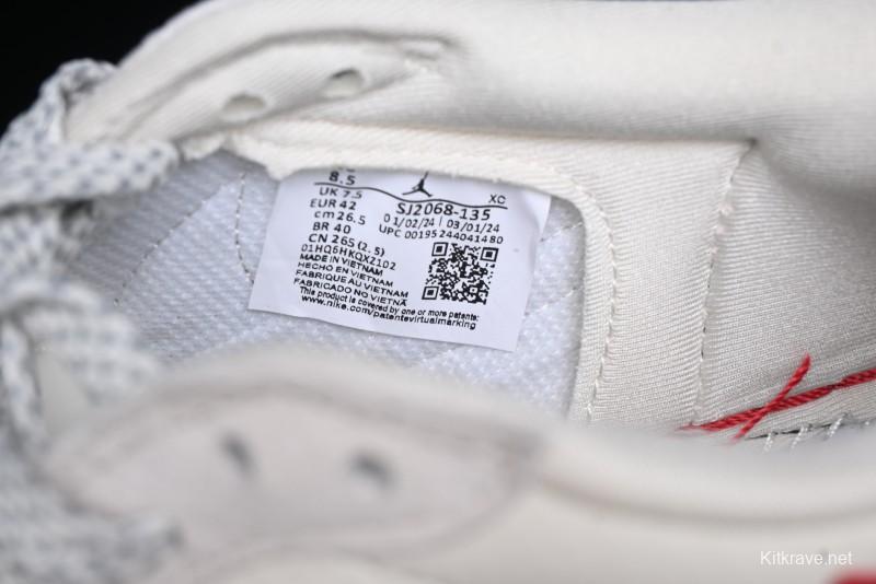 Nike Travis Scott x Fragment Design x Air Jordan 1 Low OG SP AJ1 Retro Sneakers with Reverse Swoosh - SJ2068-135