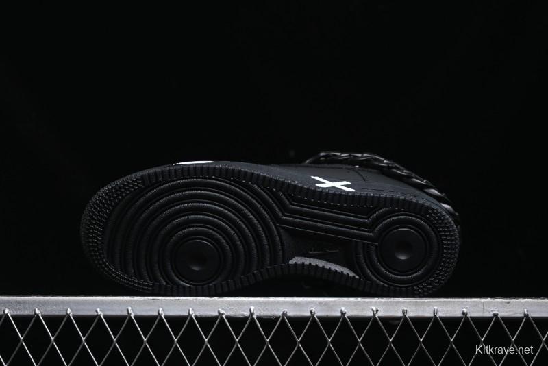 Nike Air Force 1 '07 Low Black Deconstructed Utility Casual Sneakers - CW2288-763