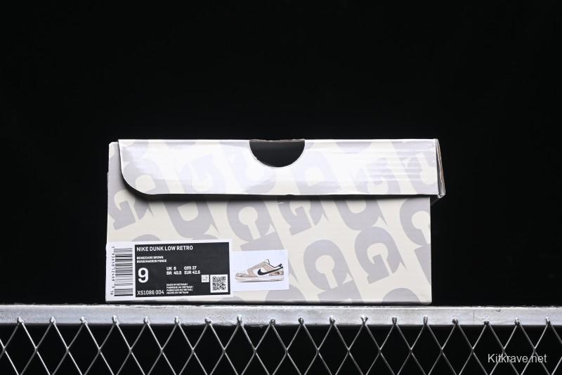 Nike SB Dunk Low The North Face Collaboration - Black White Brown Anniversary High-End Custom Low-Top Casual Skate Shoes - XS1086-004