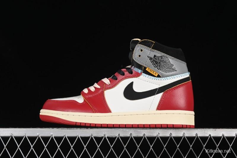 Nike Union x Air Jordan 1 Retro High Basketball Shoes with Chicago-Inspired Colorway - HV8563-600