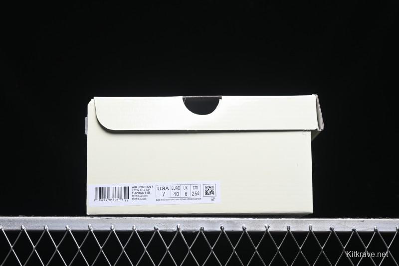 Nike Travis Scott x Fragment Design x Air Jordan 1 Low OG SP AJ1 Retro Sneakers - SJ2068-110