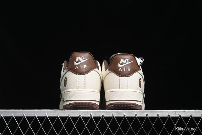 Nike Air Force 1 Low Bape Collaboration - Beige Camo Casual Sneakers - KK1988-019
