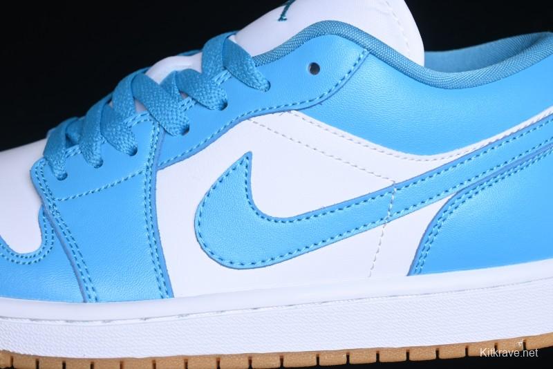 Nike Air Jordan 1 Low AJ1 White Blue Low-Top Casual Sneakers - DC0774-104