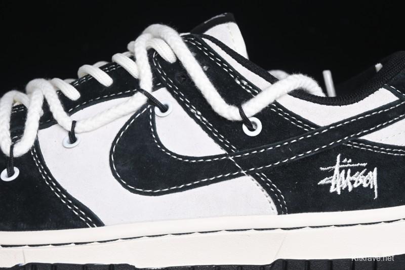 Nike SB Dunk Low Stussy Collaboration - Anniversary High-End Customized Low-Top Casual Skate Shoes - YX5066-209